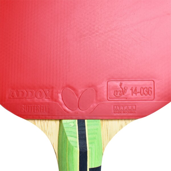 Butterfly Lin Yun-Ju CF-2 Racket - Red Side - Close-Up